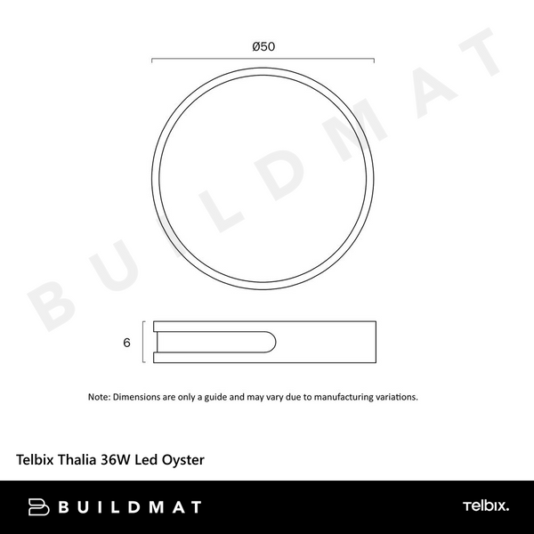 Telbix Thalia 36W Led Oyster Teak