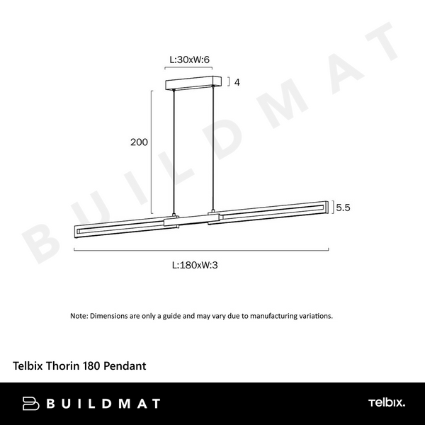 Telbix Thorin 180 Pendant White