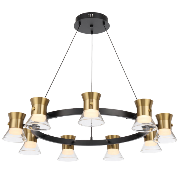 Telbix Tipico 9 Light Pendant Gold