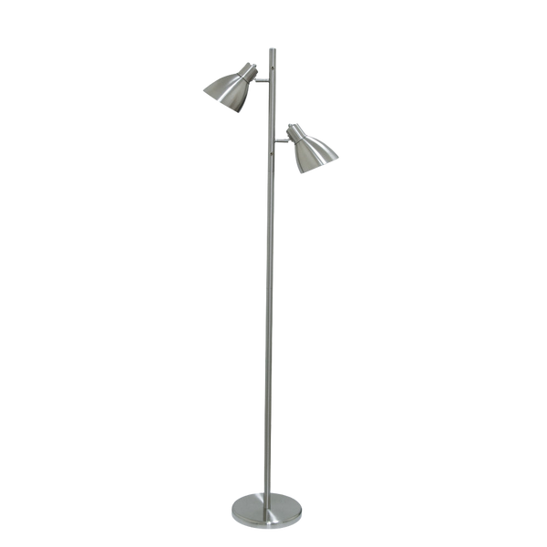 Telbix Torres 2 Floor Lamp Nickel