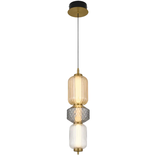 Telbix Torso 3 Light Pendant Brass