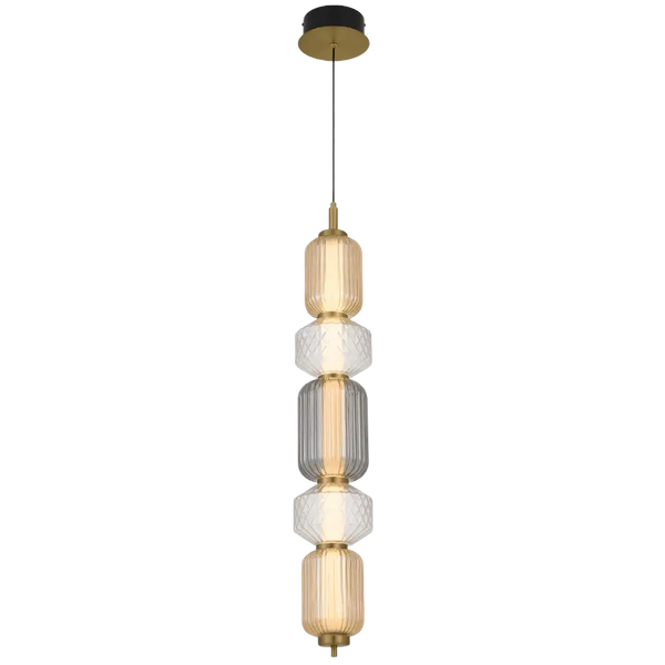 Telbix Torso 5 Light Pendant Brass