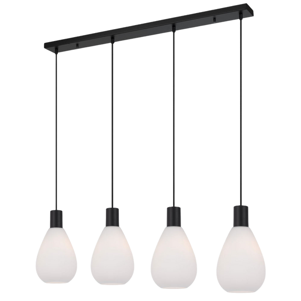 Telbix Tresor 4 Lights Pendant Black Opal Matt