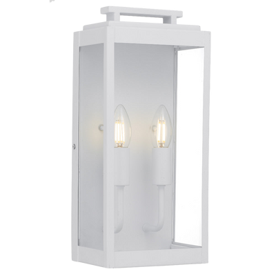 Telbix Truman 2 Light Exterior Wall Light White