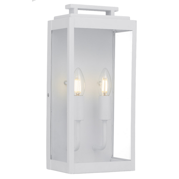 Telbix Truman 2 Light Exterior Wall Light White