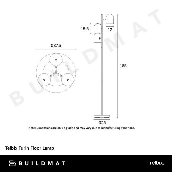 Telbix Turin Floor Lamp Khaki