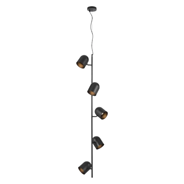 Telbix Turin 5 Light Pendant Black