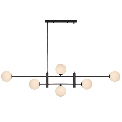 Telbix Tyson 6 Light Pendant Black Opal Matt