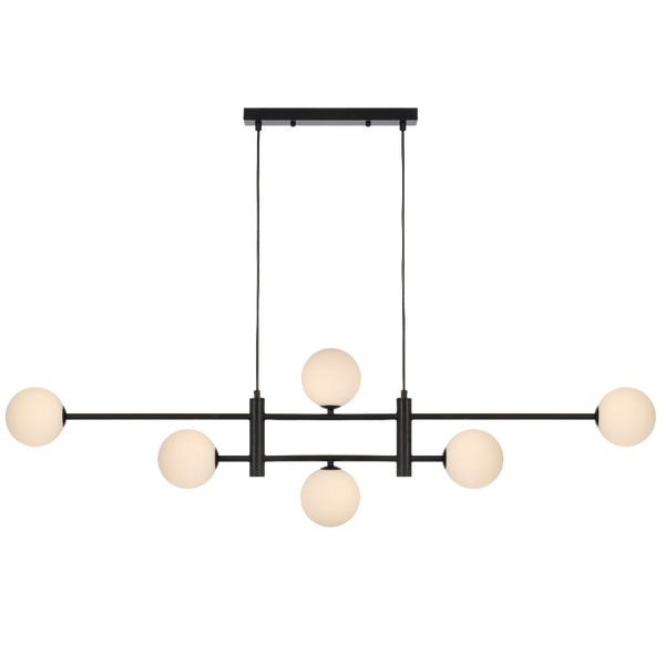 Telbix Tyson 6 Light Pendant Black Opal Matt