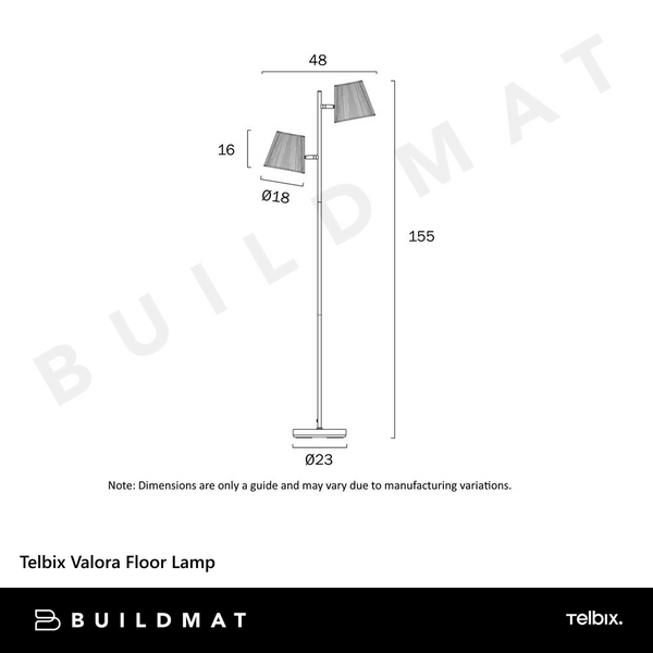 Telbix Valora Floor Lamp Natural