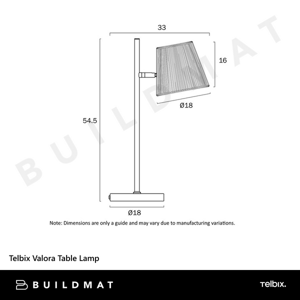 Telbix Valora Table Lamp Natural