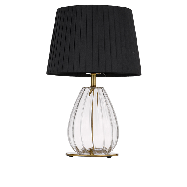 Telbix Veana Table Lamp Antique Gold Clear Black