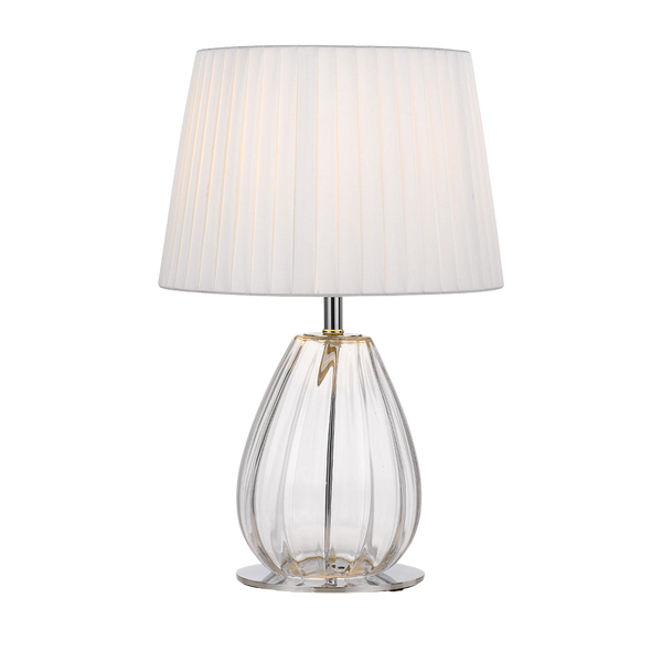 Telbix Veana Table Lamp Clear Ivory