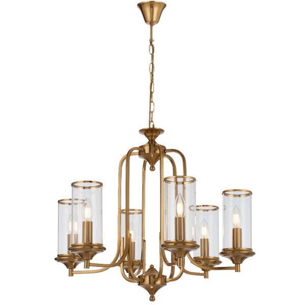 Telbix Velden 6 Light Pendant Copper