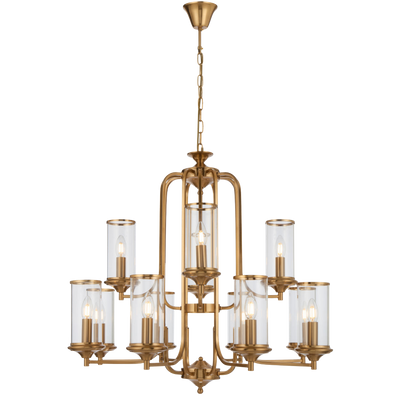 Telbix Velden 8 Plus 4 Light Pendant Copper