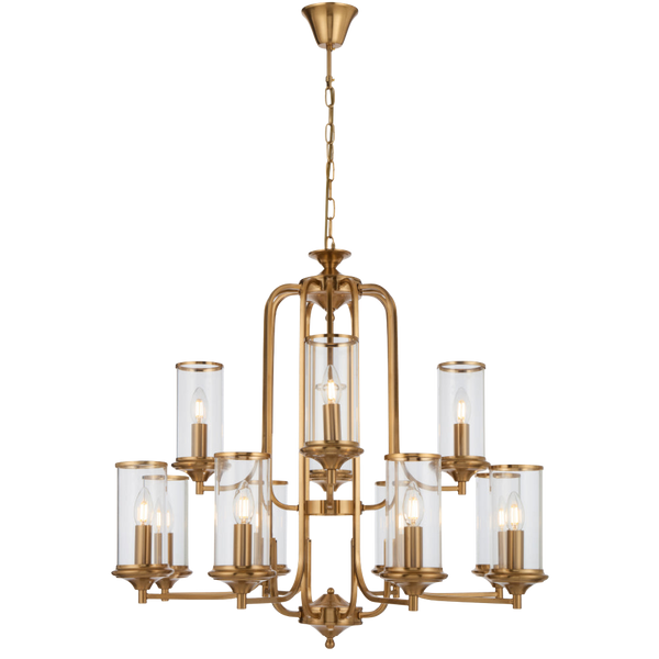 Telbix Velden 8 Plus 4 Light Pendant Copper