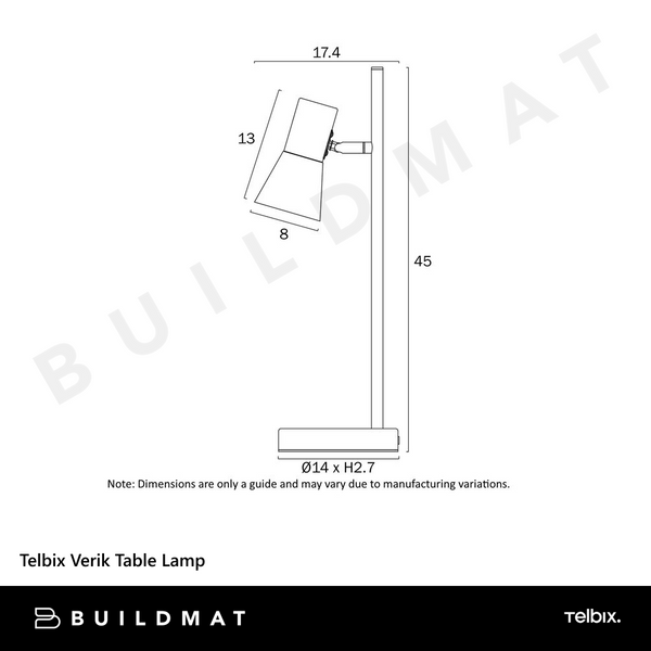 Telbix Verik Table Lamp Brass