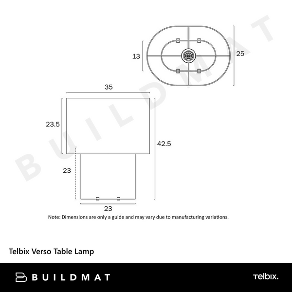 Telbix Verso Table Lamp Ivory