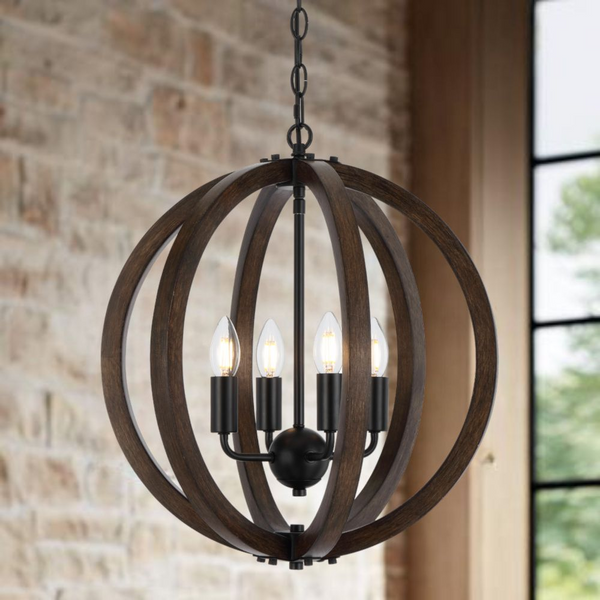 Telbix Vestal 4 Light Pendant Black
