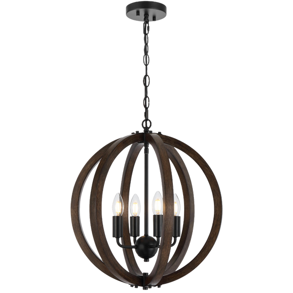 Telbix Vestal 4 Light Pendant Black