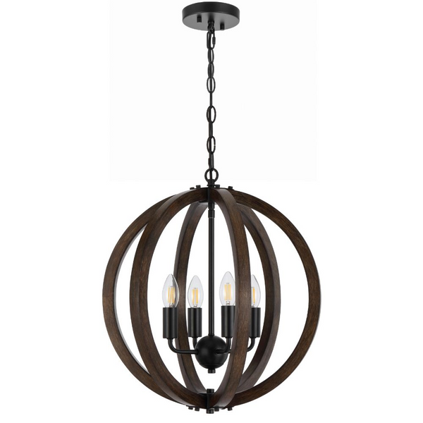 Telbix Vestal 4 Light Pendant Black