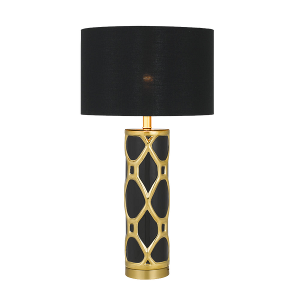 Telbix Vilma Ceramic Table Lamp Black