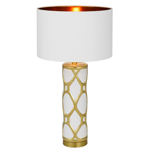 Telbix Vilma Ceramic Table Lamp White