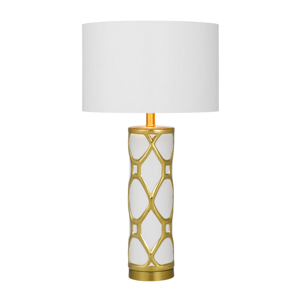 Telbix Vilma Ceramic Table Lamp White