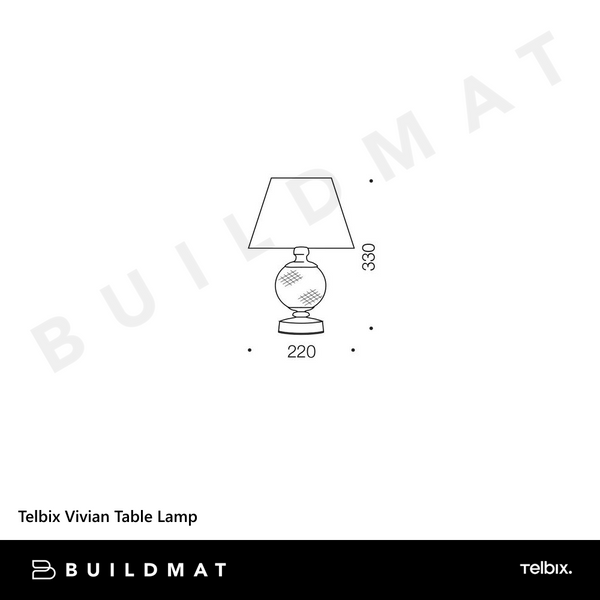 Telbix Vivian Table Lamp Chrome