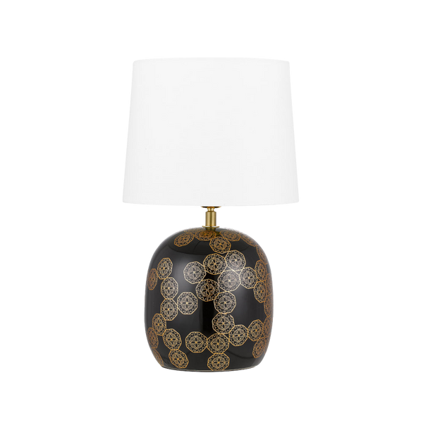 Telbix Wishes Ceramic Table Lamp Black