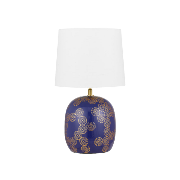 Telbix Wishes Ceramic Table Lamp Blue