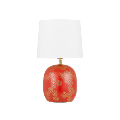 Telbix Wishes Ceramic Table Lamp Red