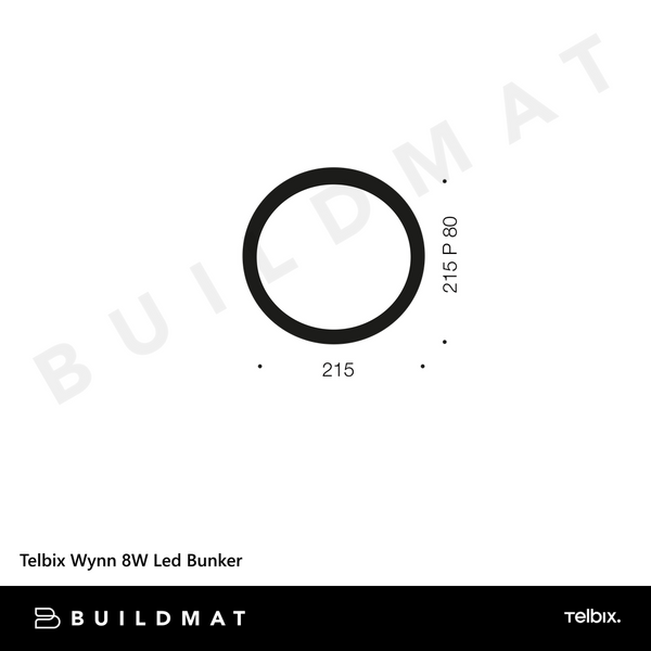 Telbix Wynn 8W Led Round Bunker Silver