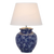 Telbix Yulan Ceramic Table Lamp Blue