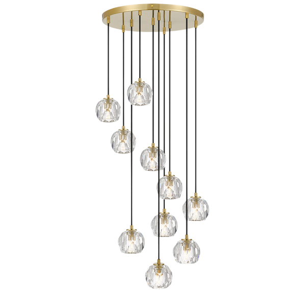 Telbix Zaha 10 Pendant Antique Gold