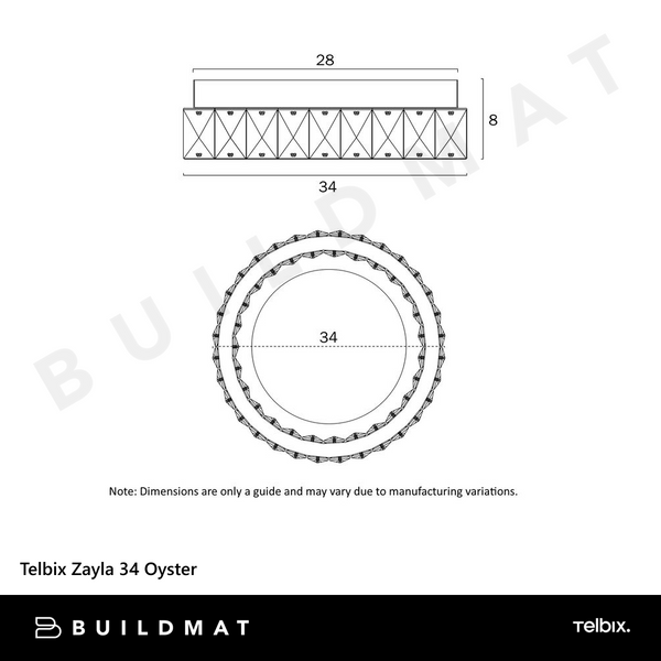Telbix Zayla 34 Oyster Chrome