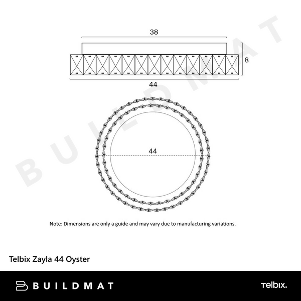 Telbix Zayla 44 Oyster Chrome