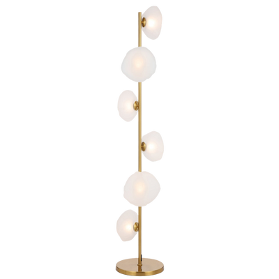 Telbix Zecca 6 Light Floor Lamp Antique Gold