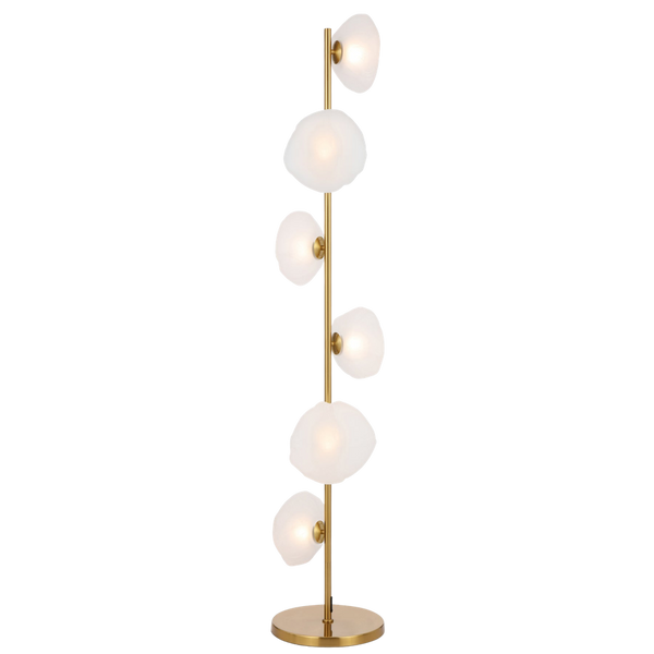 Telbix Zecca 6 Light Floor Lamp Antique Gold