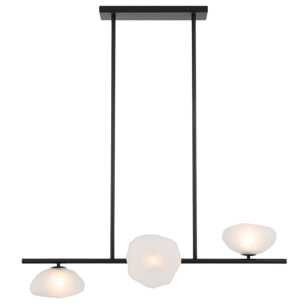 Telbix Zecca 3 Light Horizontal Pendant Black