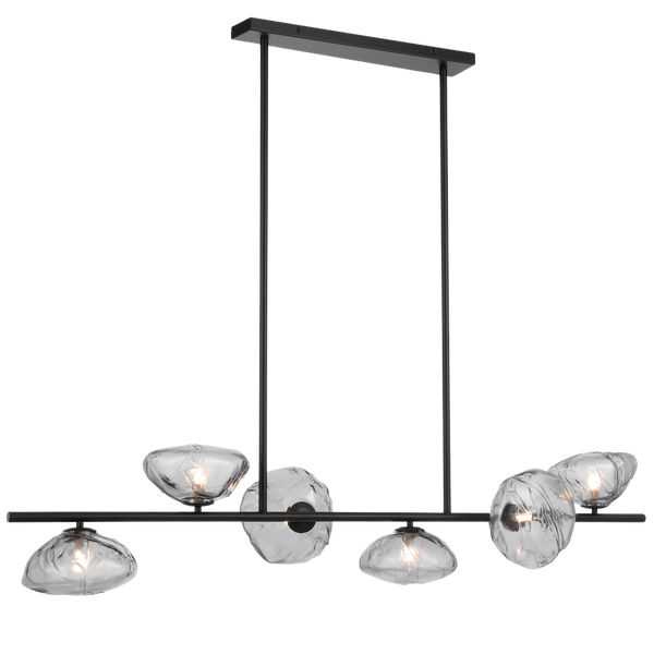 Telbix Zecca 6 Light Pendant Black Smoke