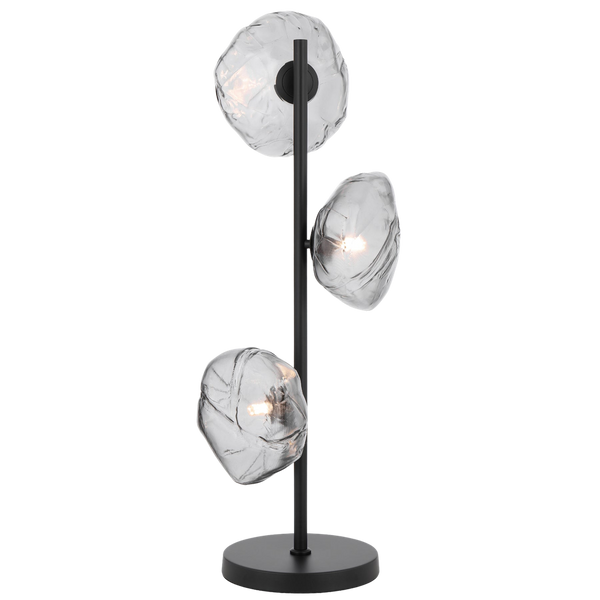 Telbix Zecca 3 Light Table Lamp Black Smoke