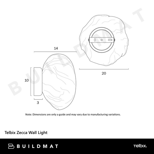 Telbix Zecca Wall Light Black