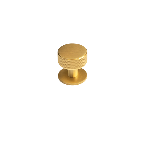 Momo Handles Momo Belgravia Solid Brass Round Knob 35mm Brushed Satin Brass