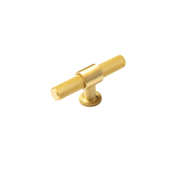 Momo Handles Momo Belgravia Solid Brass T Knob 82mm Brushed Satin Brass