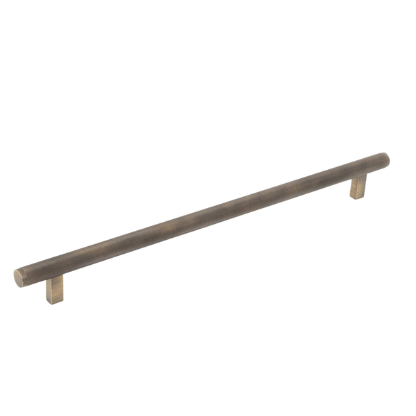 Momo Handles Momo Bellevue Solid Brass Knurled Appliance Pull 416mm Dark Brushed Brass