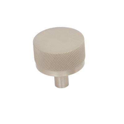 Momo Handles Momo Bellevue Solid Brass Knurled Knob 35mm Dull Brushed Nickel