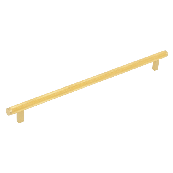 Momo Handles Momo Bellevue Solid Brass Knurled Bar Pull 320mm Brushed Satin Brass
