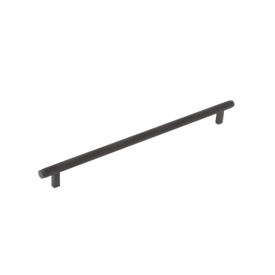 Momo Handles Momo Bellevue Solid Brass Knurled Bar Pull 320mm Matte Black