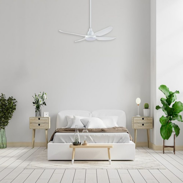 Ventair Alaska DC 4 Blade Ceiling Fan with LED and Remote (52"/1300mm) White